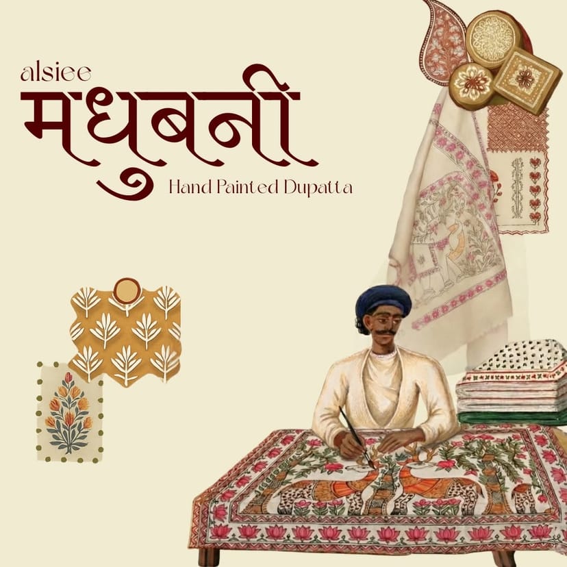 Madhubani Art Dupatta